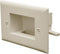 DATA COMM Electronics Easy Mount Recessed Low Voltage Cable Plate, 45-0008-LA, Lite Almond