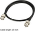 uxcell RG58 Coaxial Cable with BNC Male to BNC Male Connectors, 50 Ohm, 20 Inch