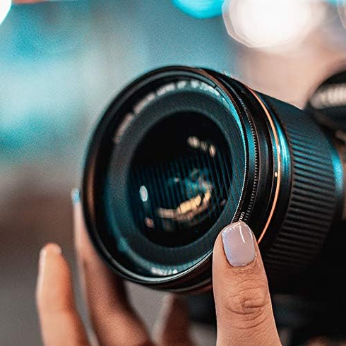 Prism Lens Filter 82mm, Starlight Glare Filter for Anamorphic Lens Flare Effect (Blue Linear Flares)