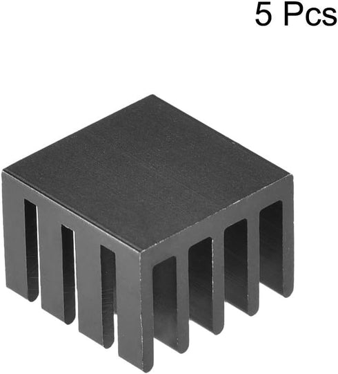 uxcell 5pcs Electronic Radiators Heatsink for MOS GPU IC Chip Black 14 x 14 x 10 mm