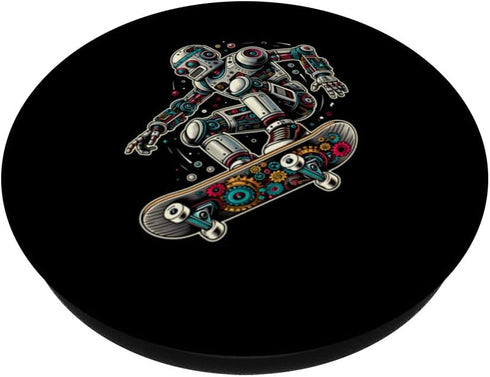 Skateboarding Cool Robot Robotics Engineer Programmer build PopSockets Standard PopGrip