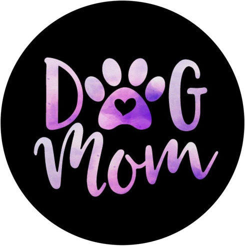 Dog Mom Purple Paw Print Adopt Don't Shop Cute Fur Mama PopSockets Standard PopGrip