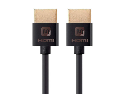 Monoprice HDMI High Speed Cable, 4K@60Hz, HDR, 18Gbps, 1 Foot, Black - Ultra Slim Series