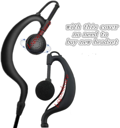 Lsgoodcare 50Pcs Soft Foam Earbud Headphone Ear Pads Replacement Tips for Earphone Headset, Black Color