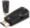 Sonew HD 1080P Female to VGA Female Converter Adapter with 3.5mm Audio Output Cable for PC/Laptop/DVD