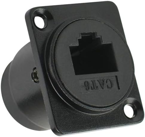 Toronce D-CAT6 Panel-Mount Connector | EtherCon Pass-Through Connector 5-Pack