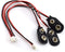 9V Battery Connector 3 Pack, I-Type PH2.0 9V Battery Clip with Hard Buckle Plastic Housing and 5.9 Inch Wires Leads