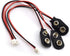 9V Battery Connector 3 Pack, I-Type PH2.0 9V Battery Clip with Hard Buckle Plastic Housing and 5.9 Inch Wires Leads