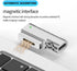 Magnetic 90 Degree USB C to Magnetic 2 T-Tip Adapter, Type-C to Safe 2 T-Head PD 100W Power Fast Charging Converter