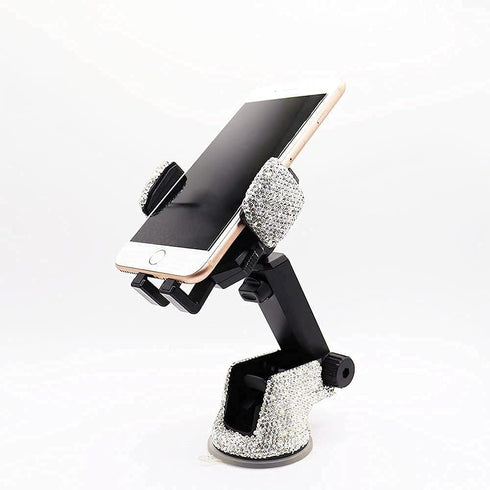 LYCARESUN Bling Car Phone Mount Holder, Shiny Crystal Rhinestone Stand for Women and Girls