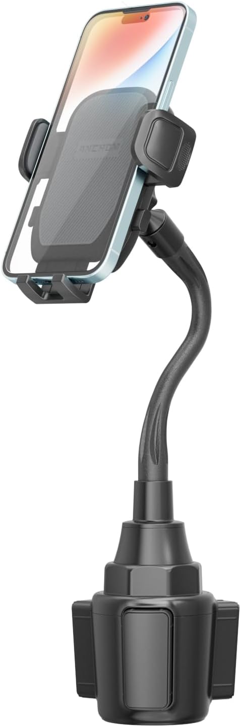 Cup Phone Holder for Car - Upgraded Mount with Expandable Base for 4.0-7.0 inches Phones