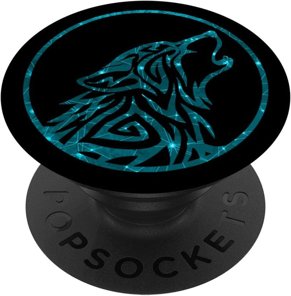 Howling Cute Wolf Fangs Wolfs Paws Ears Costume PopSockets Standard PopGrip