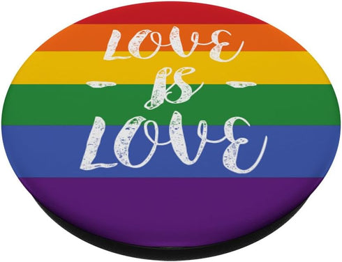 LGBT Pride Rainbow Flag Love is Love PopSockets Standard PopGrip