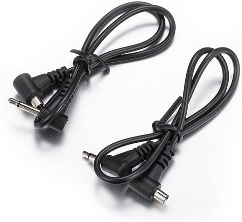 (2 PCS) 2.5mm to Male Flash PC Sync Cable, 12-Inch/30CM 2.5mm Plug to Male Flash Sync Cord for Camera Photography