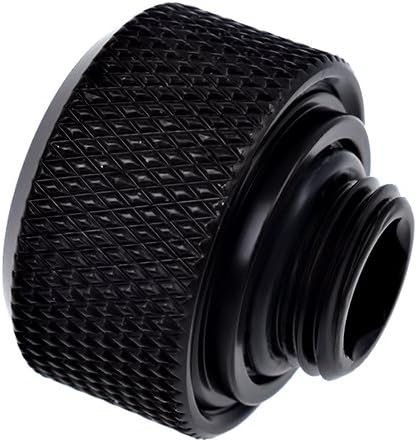 Alphacool 17264 Eiszapfen 16mm HardTube Compression Fitting - G1/4 Knurled Deep Black Water Cooling Fittings