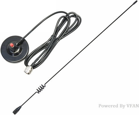 VFAN Dualband 2meter 70cm (137-149, 437-480 PL-259 10 RG58 Antenna Mobile VHF/UHF Ham Radio Mhz) Mag Mount Magnet Base