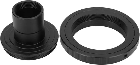 Zyyini Microscope Lens Adapter, Aluminium Alloy Black 23.2mm T-Mount for Nikon F-Mount SLR Camera, Biological Microscope