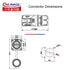 CNLINKO LP-24 USB3.0 Connector Set, Type A Female, Male Plug with 20 Inches Cable, Panel Mount Receptacles Socket IP68