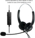 TelPal Telephone Headset, Hands-Free Call Center Noise Cancelling Corded Binaural Headset Headphone 4-Pin RJ9 Crystal Head Mic Microphone Desk Phone -Telephone Counseling Services,Insurance, Hospitals