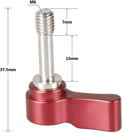 CAMVATE M6 Ratchet Wingnut Assembly Knob Red (A Pair) - 2160