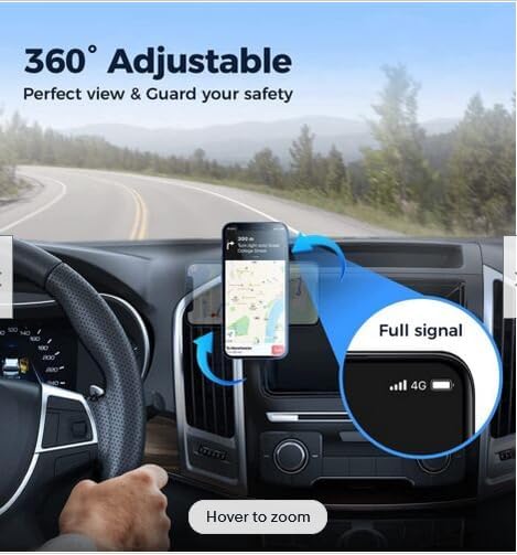 LDJYEONS 2pcs, 360 Car Phone Holder Magnetic Car Phone Holder, Rotation Capable, Suitable for General Smartphones