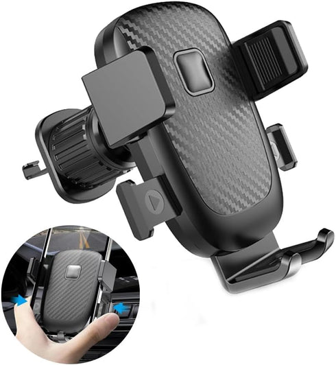 Car Mount Phone Holder: Clamp Type Navigation Mount for All Smartphones, Cell Phone Holder with Screw Hook