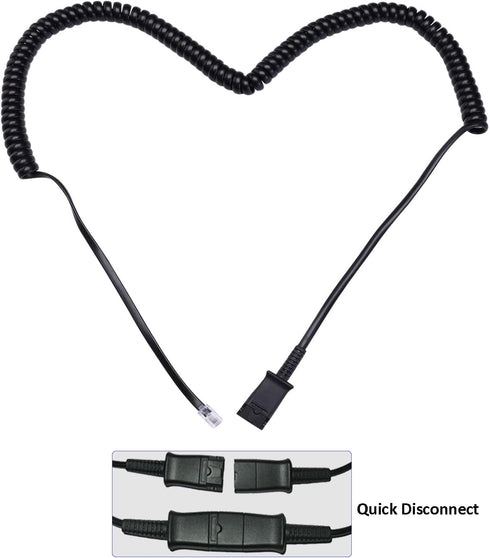 Office Telephone Headset RJ9 | Noise Cancelling Mic | Compatible with Landline Desk Phones (Polycom, Avaya, Nortel,