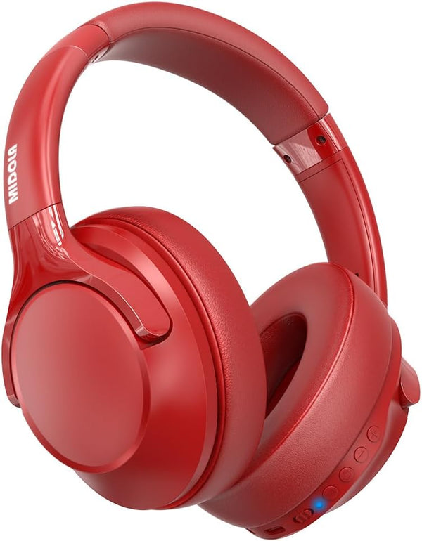 Bluetooth Headphones Over Ear, 68H Playtime Wireless Headset with Microphone, HiFi Stereo Foldable Lightweight Deep