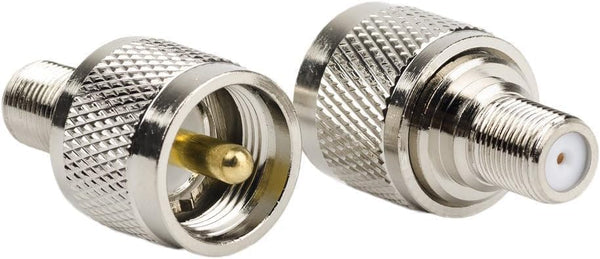 DHT Electronics 2PCS RF Coaxial Adapter F Female to UHF Male PL-259 Connector