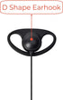 1 Pin 2.5mm D Shape Walkie Talkie Earpiece Headsets with PTT Mic for Motorola Radios Talkabout Series, 2 Packs