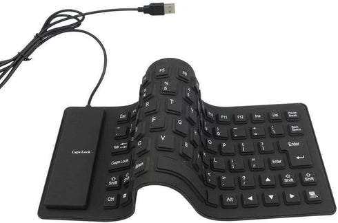 Waterproof Silicone Keyboard - Foldable Flexible USB Mini Dustproof Dirt Proof