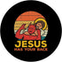 Jesus Has Your Back Jiu Jitsu Retro Christian Men Women Kids PopSockets Standard PopGrip