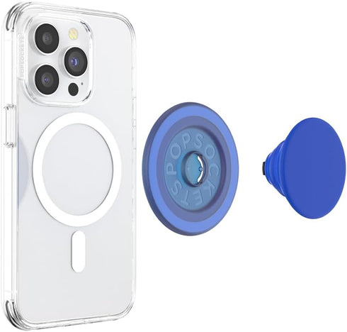 PopSockets Phone Grip - Compatible with MagSafe, Wireless Charging Compatible - Into The Woods - Cobalt