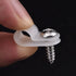 Hicarer 50 Pack R-Type Cable Clip Wire Clamp, White, with 50 Screws for Wire Management