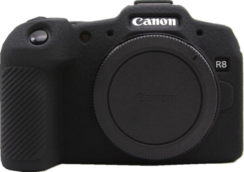 BMAOLLONGB R8 Camera Case, Lightweight Thin Silicone Rubber Cover for Canon Eos R8 (Black)