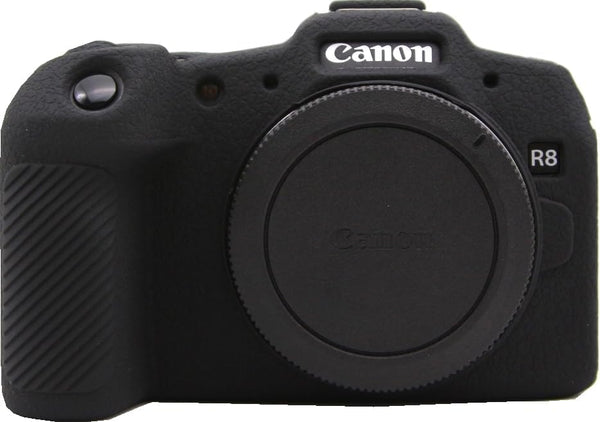 BMAOLLONGB R8 Camera Case, Lightweight Thin Silicone Rubber Cover for Canon Eos R8 (Black)