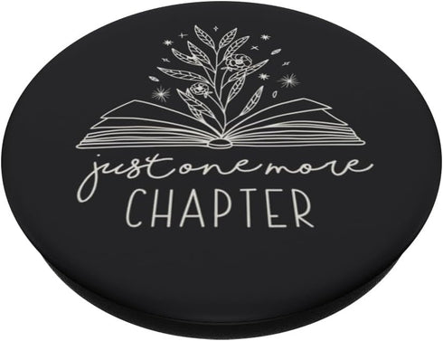 Just One More Chapter Floral Book Lover Design PopSockets Standard PopGrip