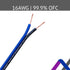 JAVEX 16-Gauge AWG Speaker Wire (100 FT), HighFlex Cable for Hi-Fi Systems, Home Theater, Car Audio, Blue/Black