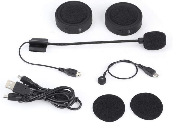 KIMISS BT17 Motorcycle Helmet Bluetooth Headset - Waterproof Stereo Music Headphones for Hands-Free Riding.