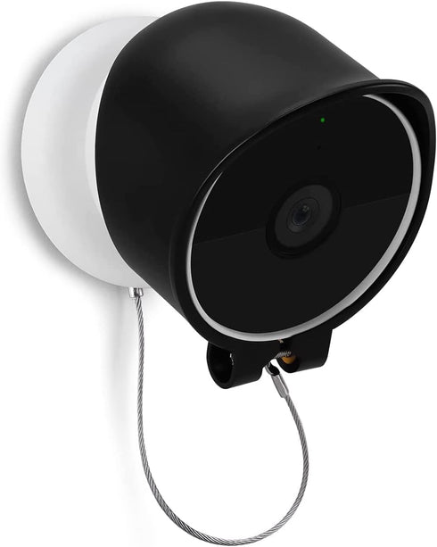 OLAIKE Anti-Drop and Anti-Theft Mount for Google Nest Cam Outdoor/Indoor, Black, Waterproof, Anti-Glare, Battery-2nd Gen
