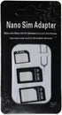 Granvela 4-in-1 1 Pack SIM Card Adapters, SIM Converter Kit Nano/Micro/Standard with Tray Eject Pin for iPhone, Android