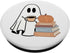 Cute Ghost Pumpkin Book Reading Halloween Bookish PopSockets Adhesive PopGrip