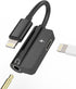 3.5mm to Lightning Adapter for iPhone, Splitter Headphone Adapter Audio Dongle Cable for iPhone 13 12 11 Pro Max Mini