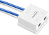 NavePoint Keystone Jack Surface-Mount Box, 2-Port White, 10-Pack