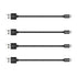 COSOOS 4 Short USB Type C Cables (9in/23cm) - Nylon Braided Fast Charge & Sync for Samsung Galaxy, Google Pixel, LG.