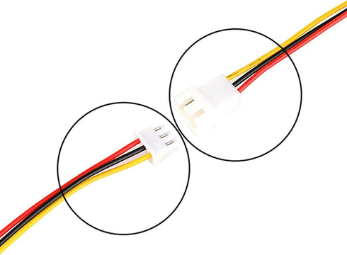 20Pairs JST XH 2.54mm 3Pins Connector - Female and Male JST Connection Plug with 200mm 26AWG Cable