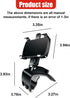UHANBUT 360 3 7 Inch Car Phone Mount, Rotatable ABS Auto Rearview Mirror Cellphone Bracket Clip with Non-Slip Base