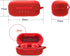 TOZO NC9 Compatible Case, Anti-Lost Shockproof Portable Silicone Protective Cover (Red)