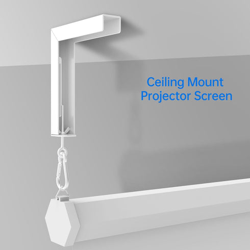 Universal Projector Screen L-Bracket Wall Mount, 6 Inch Adjustable Extension for Home Projector and Movie Screens
