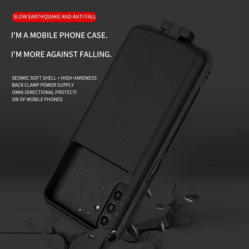 Battery Case for Samsung Galaxy A13 5G, Slim Portable Protective Extended Battery Charging Case with Screen Protector